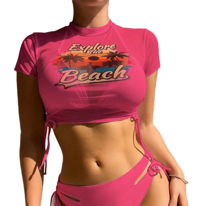 Women’s Sporty Crop Top and High Waist Bikini Set Mune Fashion