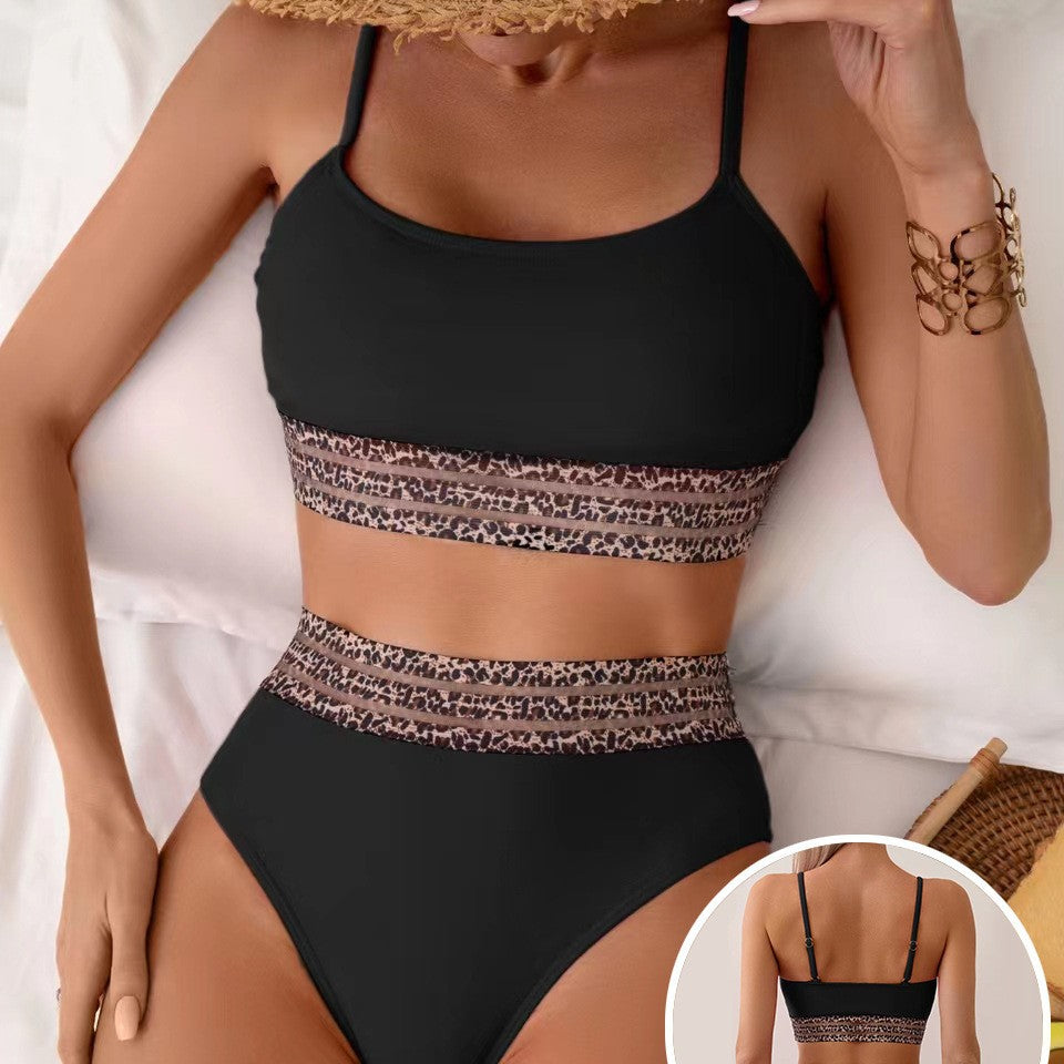 Women's bikini set with stylish crop top and high-waisted shorts Mune Fashion
