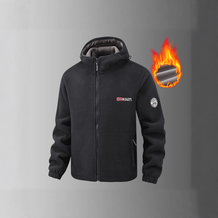 Men's Thermal Fleece Set with Hooded Jacket, Sherpa-lined and Elastic Jogging Pants Mune Fashion