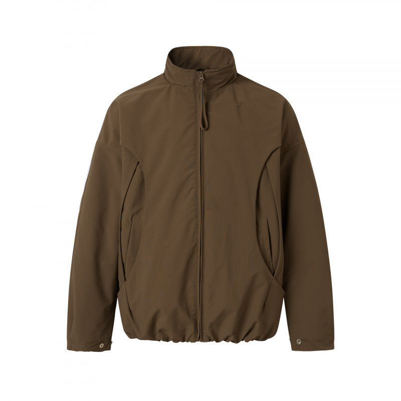 Unisex Lightweight technical blouson with stand-up collar, full-length zipper and drawstring hem Mune Fashion