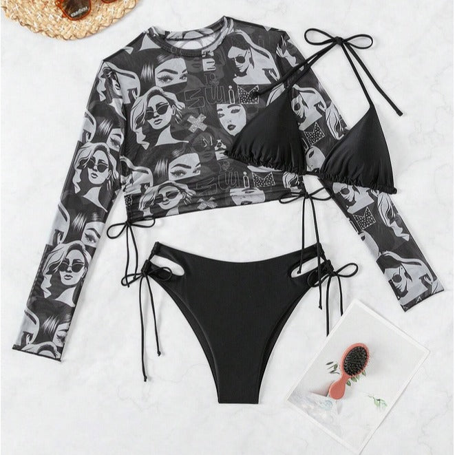 Women's Fashion Crop Top with Transparent Inserts Mune Fashion
