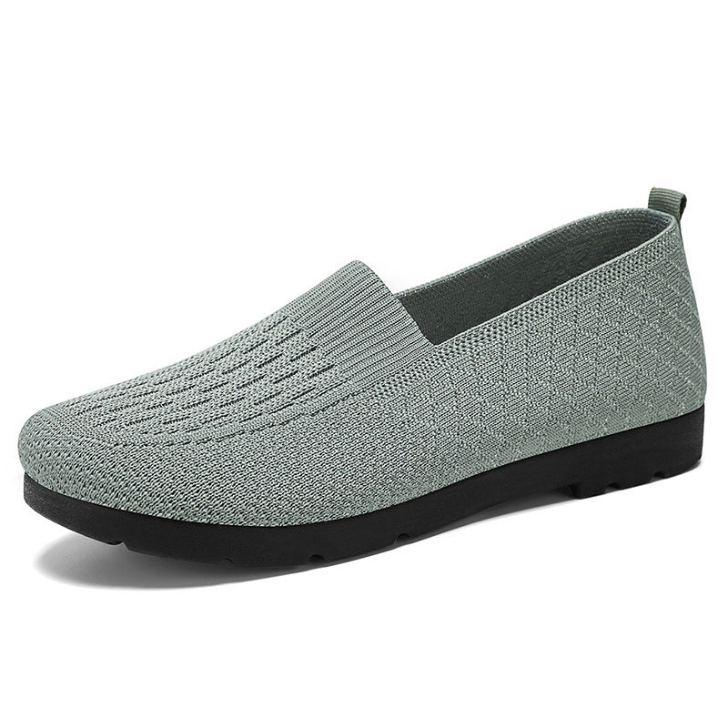 Women's hand-knitted casual slipper with breathable sock shoe, memory comfort insole, and non-slip profile sole Mune Fashion