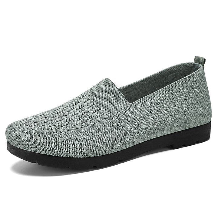 Women's hand-knitted casual slipper with breathable sock shoe, memory comfort insole, and non-slip profile sole Mune Fashion