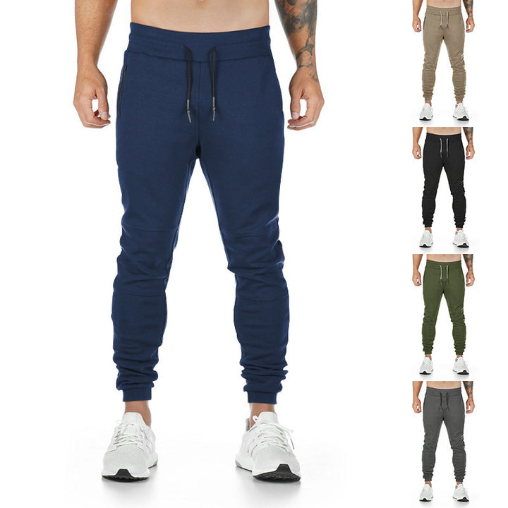 Men's narrow cut sport jogging pants with ergonomic knee inserts, comfort waistband, and drawstring Mune Fashion