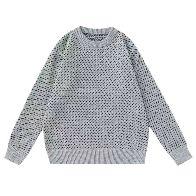 Women's Fashionable Chunky Knit Sweater with Creative Pattern Mune Fashion