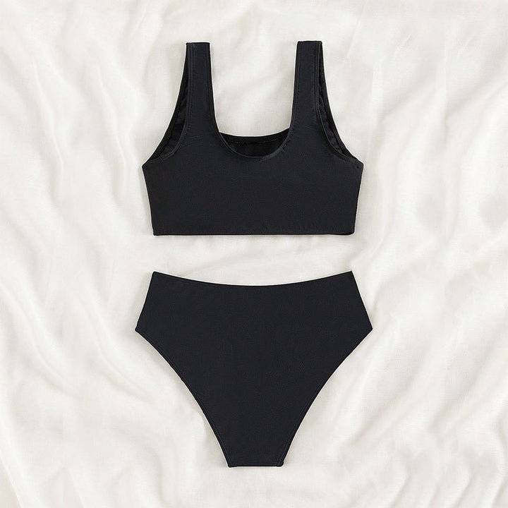 Women's sports bikini with high-waisted bottom and wide straps Mune Fashion