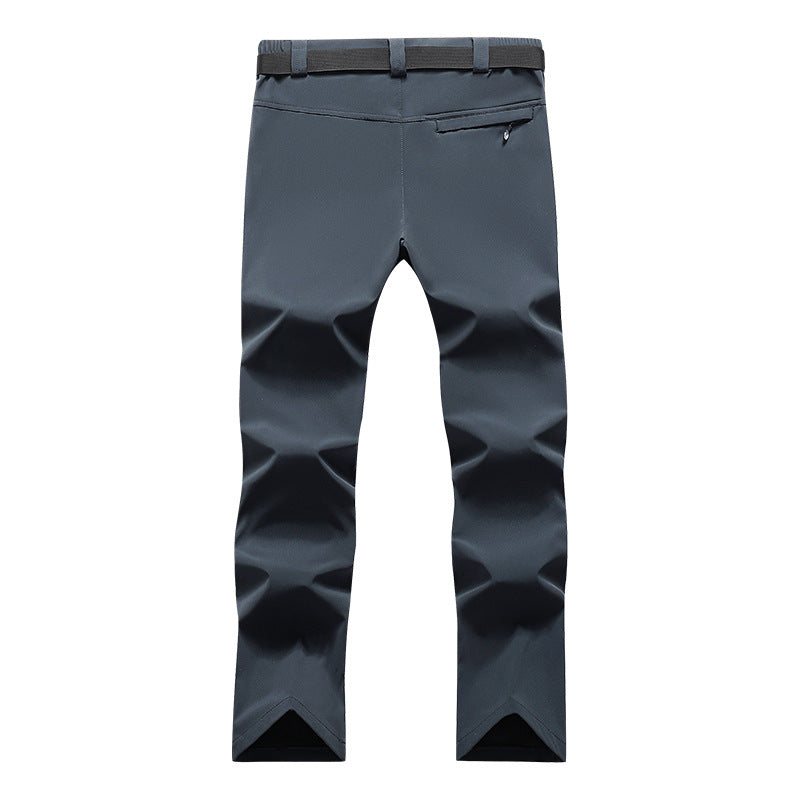 Men's softshell functional pants with knee pre-shaping, adjustable waistband, and integrated belt loop Mune Fashion