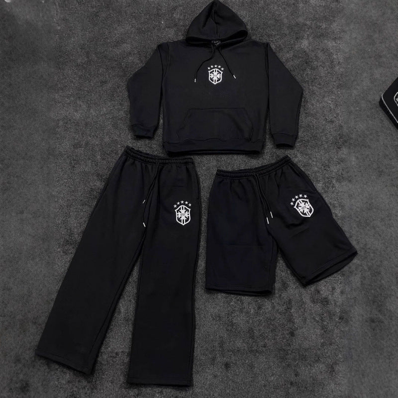 Women's loose jogging pants with elastic waistband, drawstring, and embroidered emblem Mune Fashion