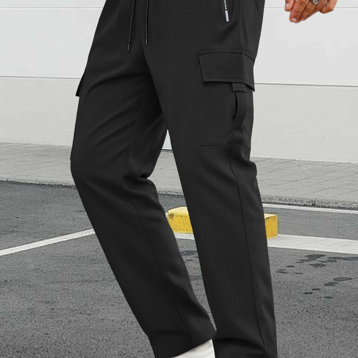 Men's Tapered Cargo Jogging Pants with concealed drawstring, zip pocket & utility flap Mune Fashion
