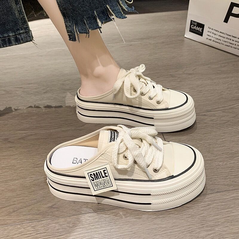 Women's Casual Canvas Sneakers with Durable Upper Material and Distinctive Design Mune Fashion
