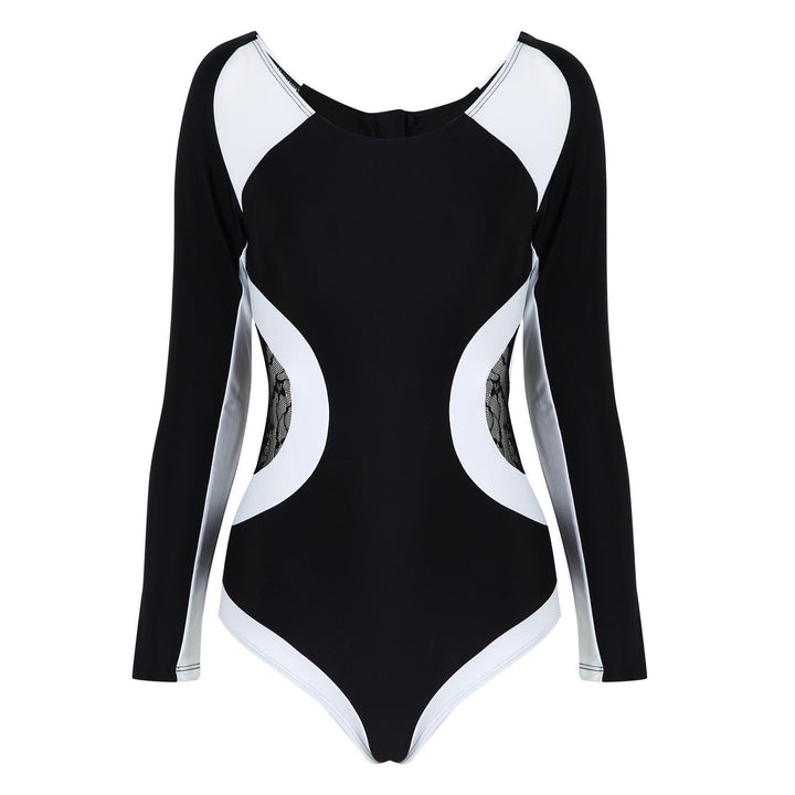 Damen Sportlicher Langarm Badeanzug Echo Archiv