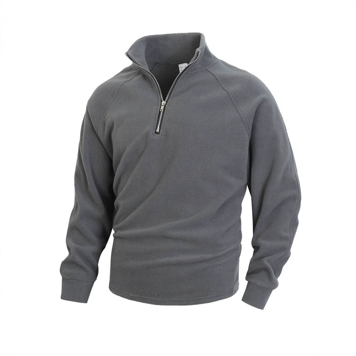Men's fleece pullover with half zipper Mune Fashion