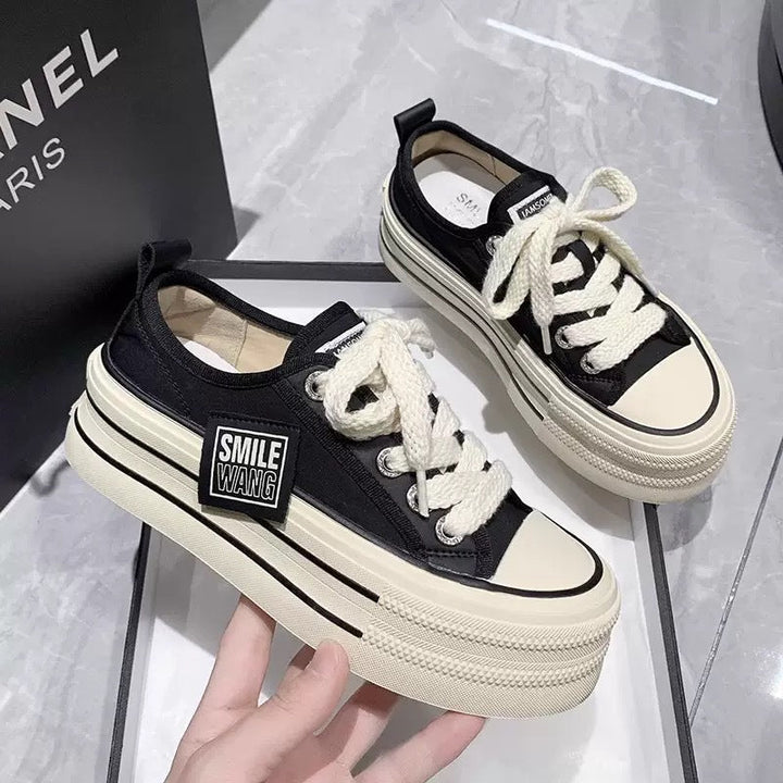 Women's Platform Sneakers with Double Sole and Trendy Design Mune Fashion
