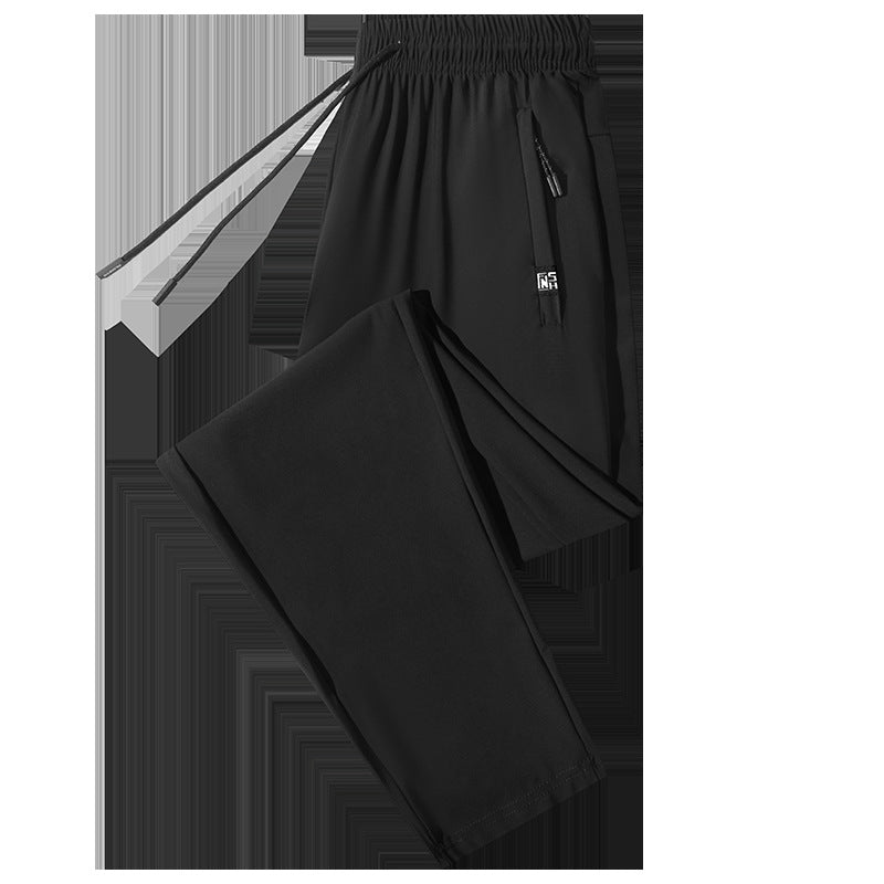 Men's urban performance joggers with elastic drawstring waistband, concealed zipper pocket, and straight leg Mune Fashion