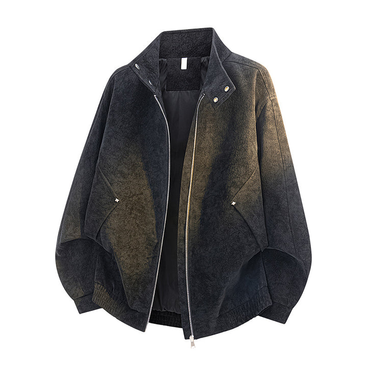 Women's Oversized Velvet Bomber Jacket with Padded Lining and Elastic Hem Mune Fashion