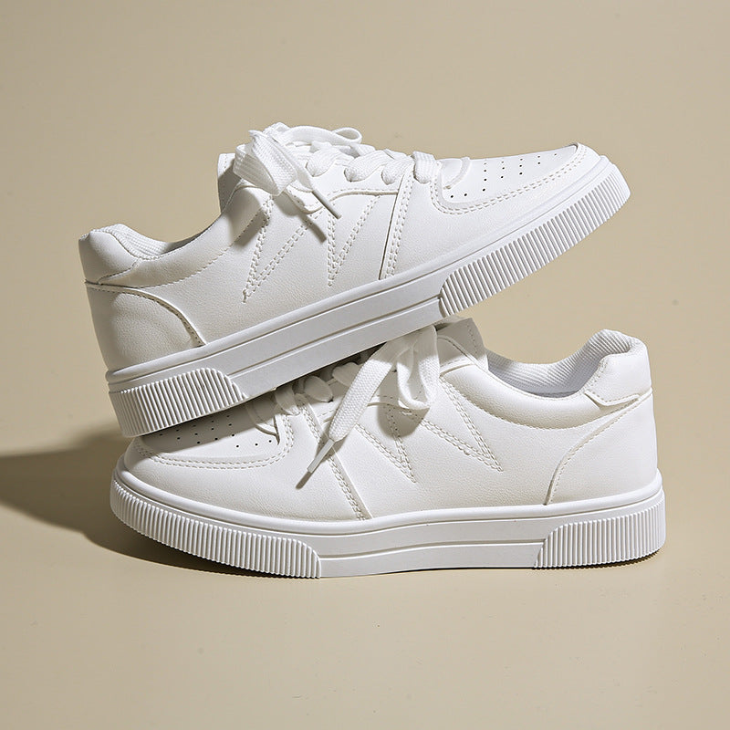 Women's Low Platform Sneakers with Padded Shaft and Classic Lacing Mune Fashion