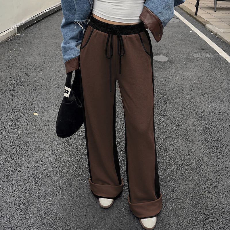 Women Solid Color Relaxed Fit Jogging Pants Mune Fashion