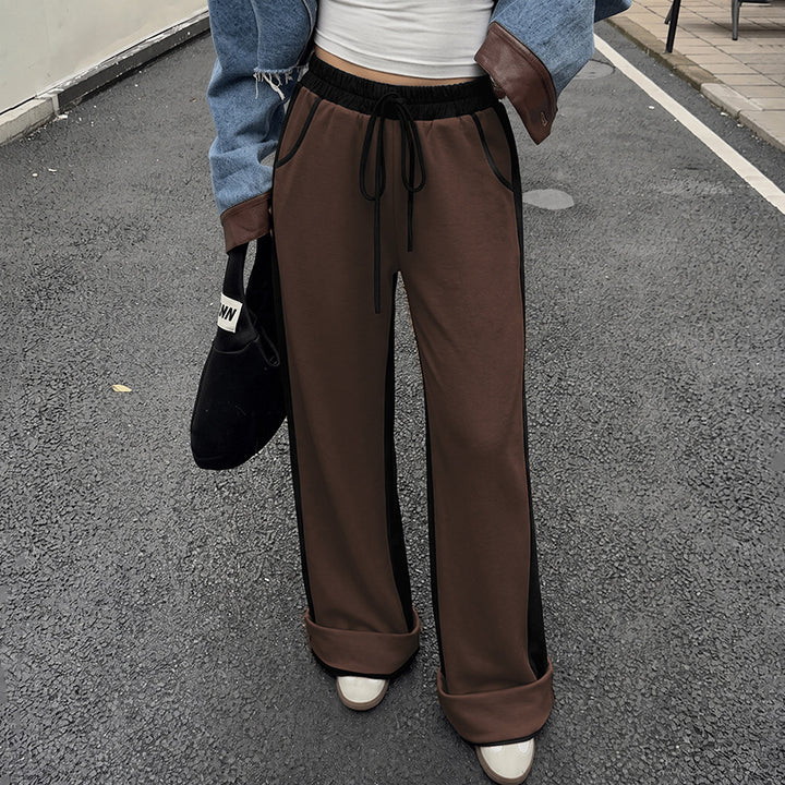 Women Solid Color Relaxed Fit Jogging Pants Mune Fashion