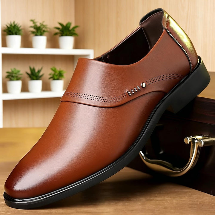 Men's Elegant and Comfortable Leather Slippers Mune Fashion