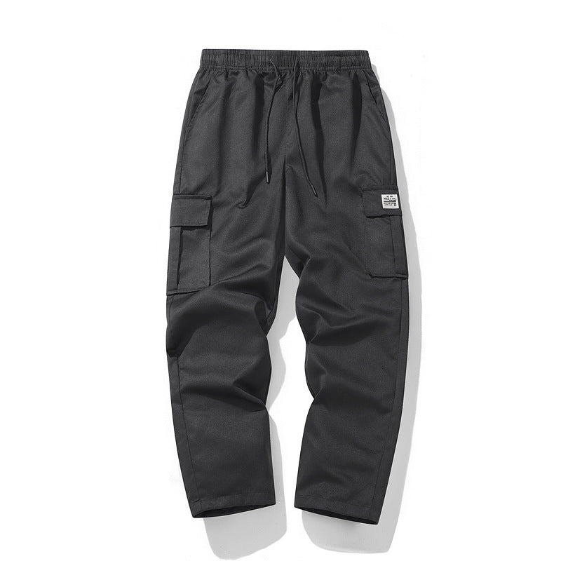 Men's Casual Cargo Jogging Pants with Elastic Drawstring Waistband, Multiple Pockets & Tapered Leg Mune Fashion