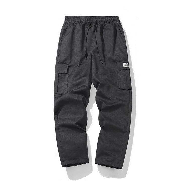 Men's Casual Cargo Jogging Pants with Elastic Drawstring Waistband, Multiple Pockets & Tapered Leg Mune Fashion