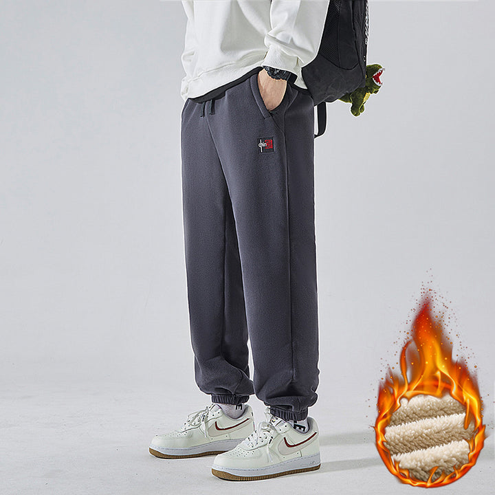 Men's Fleece Lined Sweatpants with Sherpa Lining and Elastic Cuffs Mune Fashion