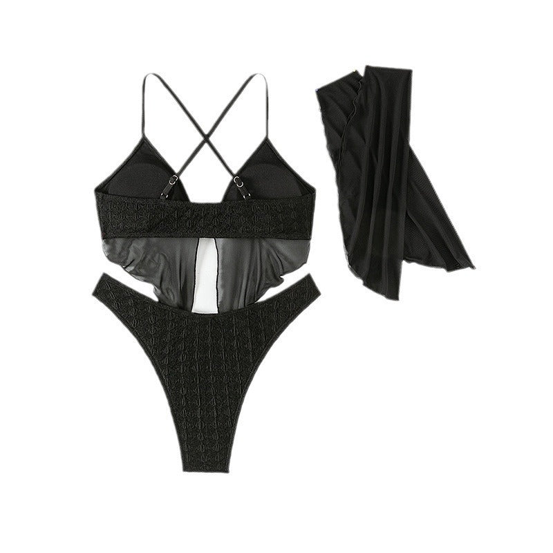 Ladies Bikini Set with elegant chiffon overlay Mune Fashion