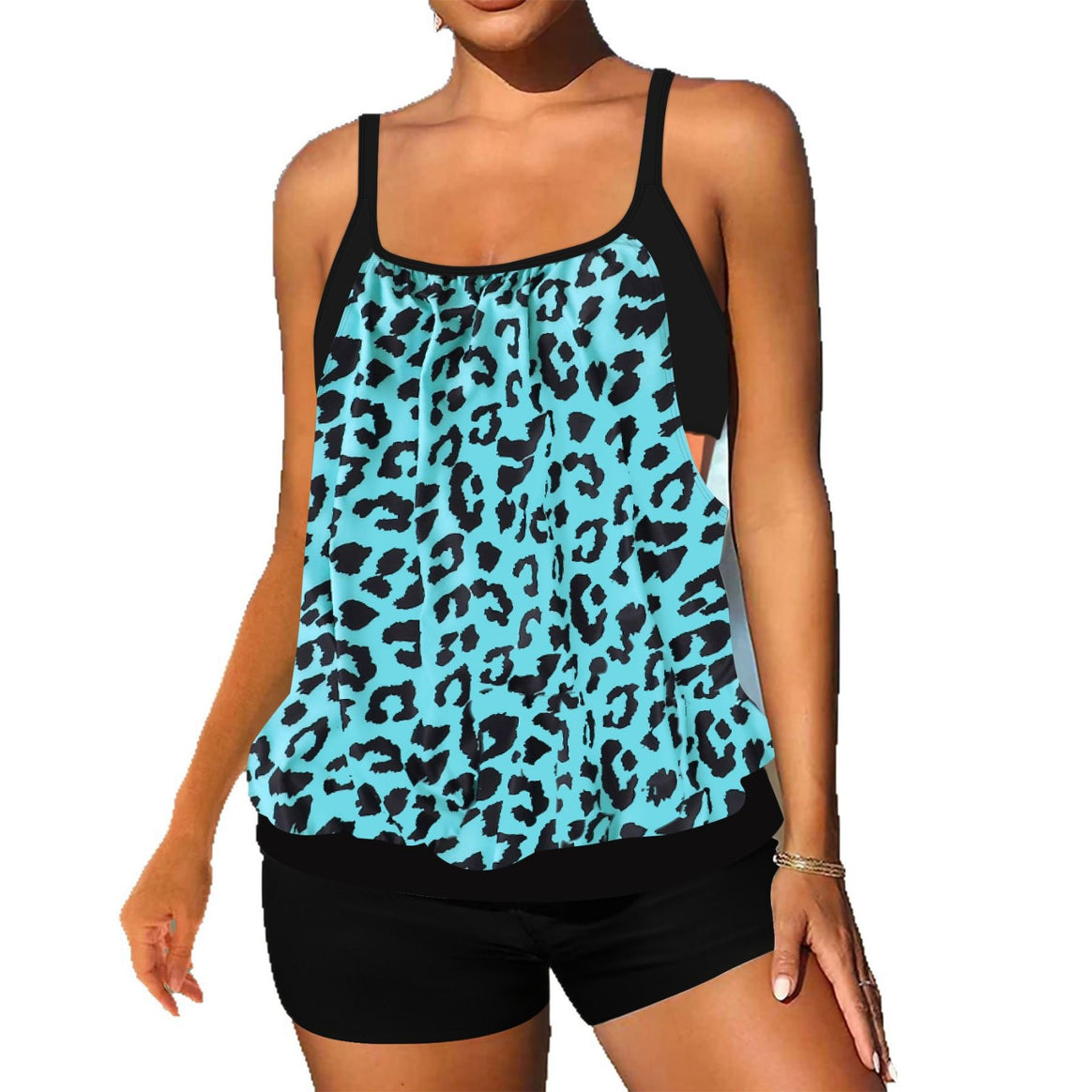 Women’s Leisure Swimsuit with Casual Leopard Print Mune Fashion