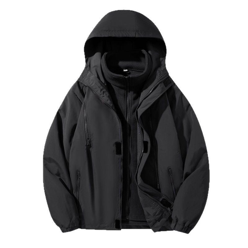 Men's two-piece rain and thermal jacket with removable fleece inner jacket and windproof membrane Mune Fashion