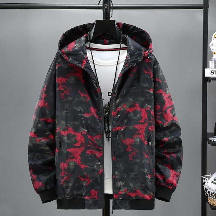 Men's Stylish Hooded Jacket with Camouflage Pattern Mune Fashion