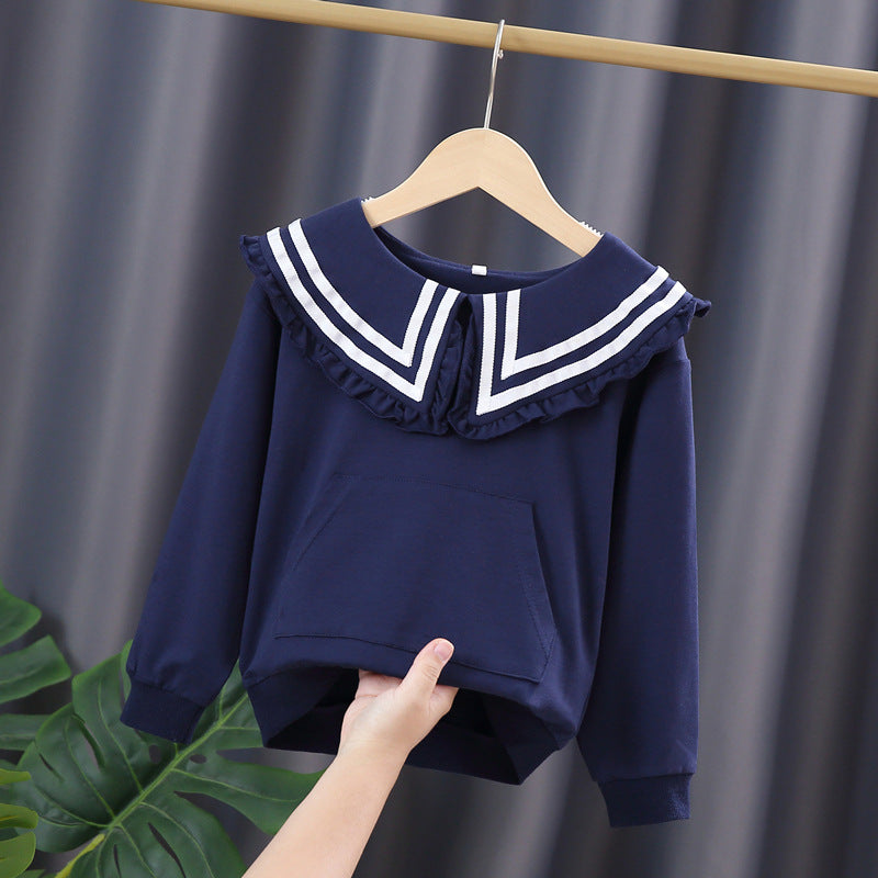 Girls hoodie with maritime collar Mune Fashion
