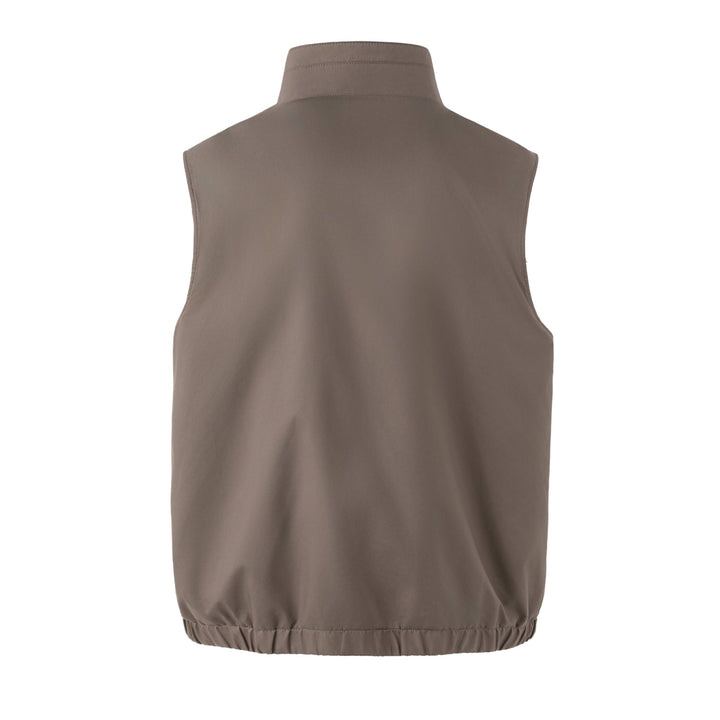 Unisex Reversible Padded Vest with High Stand-Up Collar and Elastic Hem Mune Fashion