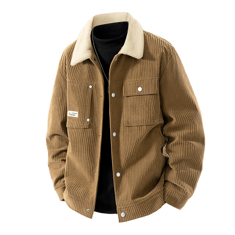 Women's Casual Cord Jacket with Pockets Mune Fashion