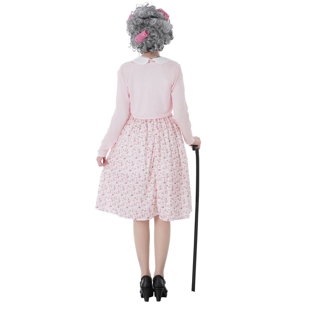 Women Vintage Floral Print Dress with Swing Skirt and Elegant Details Mune Fashion
