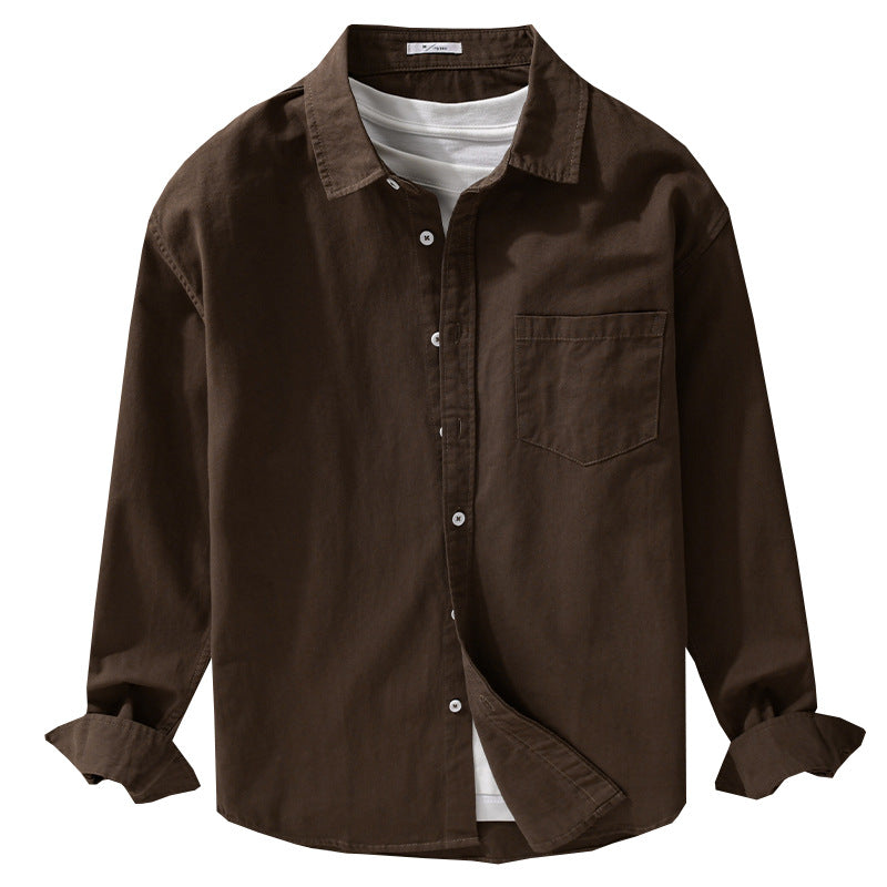 Men's Casual Layering Shirt in Overshirt Style with Soft Cotton Feel and Chest Pocket Mune Fashion