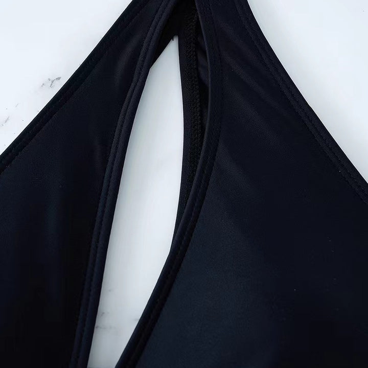 Ladies' one-piece swimsuit with asymmetrical cut and gathering Mune Fashion