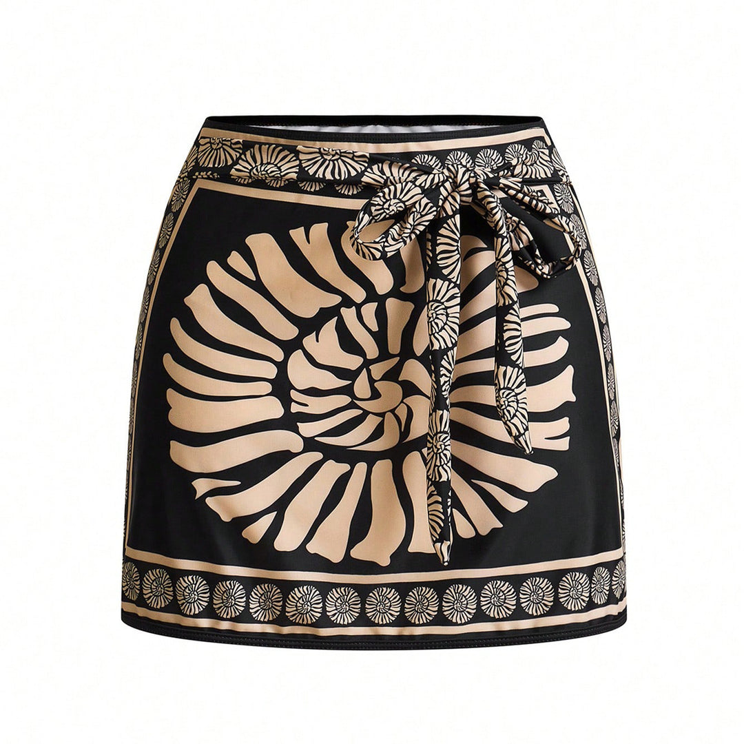 Women's swimsuit with elegant ruffle details and matching skirt Mune Fashion