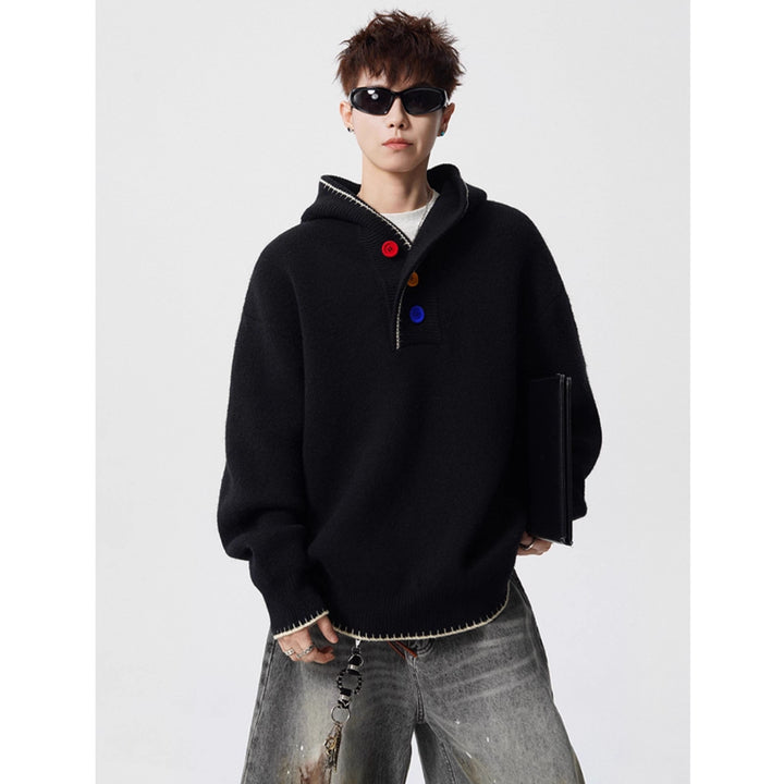 Men's Fashionable Oversized Sweater with Knit Structure Mune Fashion