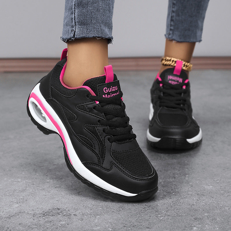 Women's non-stable everyday sneakers with ergonomic rolling sole, integrated air capsule cushioning, and breathable mesh upper Mune Fashion