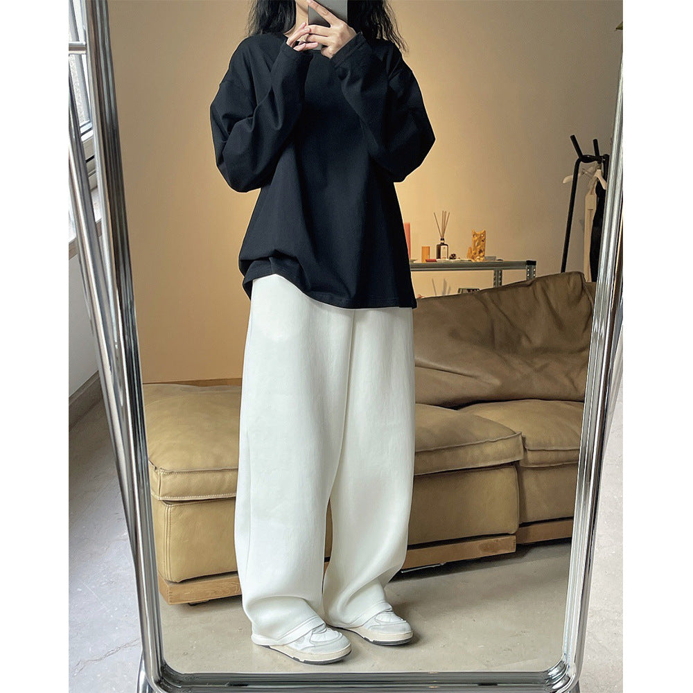 Women Loose Long Sleeve in Oversized Style made of Cotton Jersey with Extended Hem Mune Fashion