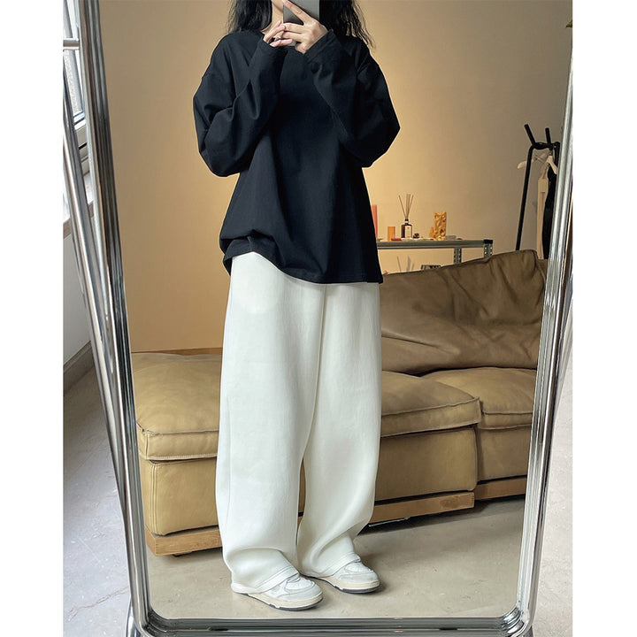 Women Loose Long Sleeve in Oversized Style made of Cotton Jersey with Extended Hem Mune Fashion