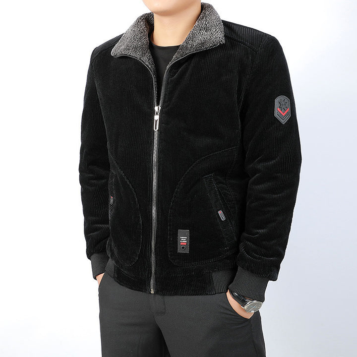 Men's Casual Cord Jacket with Fleece Lining Mune Fashion