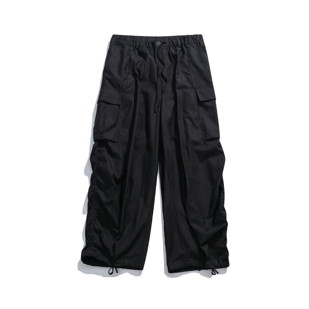 Ladies Wide Cargo Culotte with elastic drawstring waistband and hem cord Mune Fashion