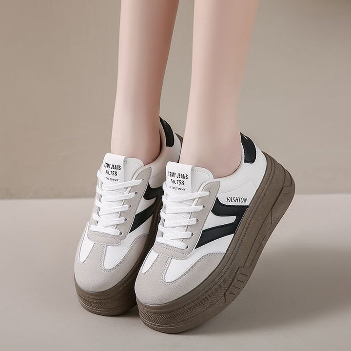 Ladies' Platform Sneakers with Fashionable Decoration Mune Fashion