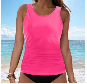 Women's Tankini Top with Ruching Mune Fashion