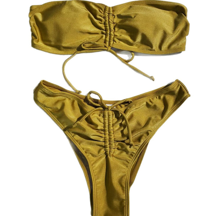 Women's bandeau bikini with adjustable ruffles Mune Fashion