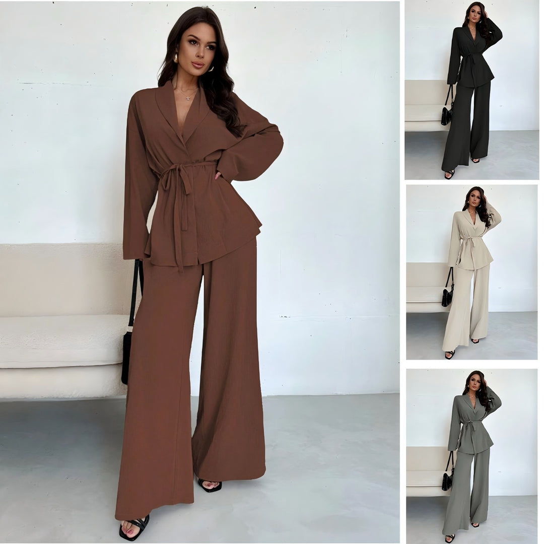 Women Elegant Jumpsuit with Wrap Look Mune Fashion