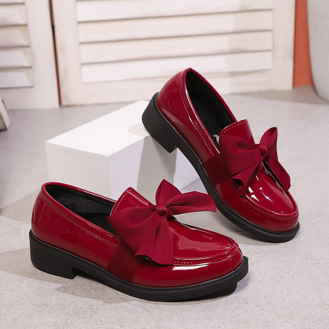 Damen Loafer mit Karo‑Muster und Schleifenapplikation Mune Fashion