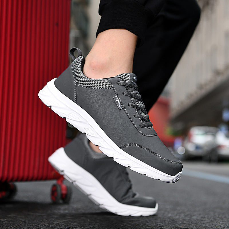 Men's slim city sneaker with water-repellent synthetic leather upper, shock-absorbing EVA midsole, and padded heel collar Mune Fashion