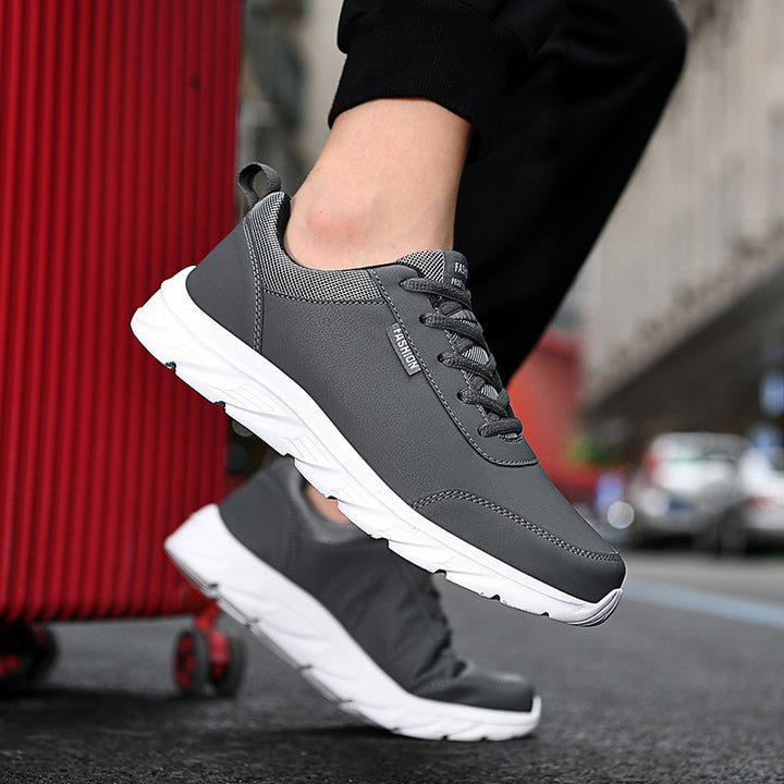 Men's slim city sneaker with water-repellent synthetic leather upper, shock-absorbing EVA midsole, and padded heel collar Mune Fashion